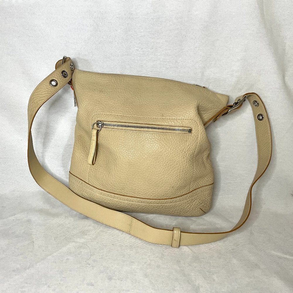 Coach Crossbody Beige/Cream All-Leather Handbag